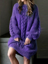 Load image into Gallery viewer, Loose Purple Long Sweater
