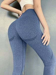 Summer style seamless knitted sexy hip yoga fitness pants