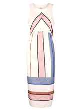 Load image into Gallery viewer, Boho Beach O Neck Sleeveless Print Stripe A Line Maxi Dress
