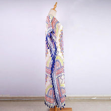 Load image into Gallery viewer, Summer Tassel Long Beach Split Maxi Dress
