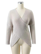 Load image into Gallery viewer, Fashion Cross V-neck Knitting Sweater Tops
