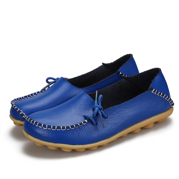 Big Size Soft Multi-Way Wearing Pure Color Flat Loafers