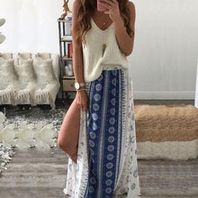 Load image into Gallery viewer, Boho Side Split Beach Bust Skirt
