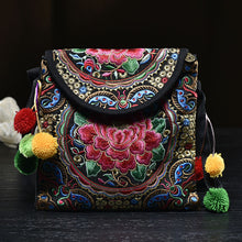 Load image into Gallery viewer, Ethnic embroidered embroidered women&#39;s bag canvas coin purse vintage shoulder cross-body tote
