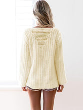 Load image into Gallery viewer, Asymmetric Tasseled Knitting Sweater Tops
