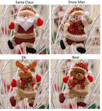 Load image into Gallery viewer, Santa Clause Bear Snowman Elk Doll Hanging Ornaments Tree Decoration
