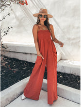 Load image into Gallery viewer, Sexy Suspender Loose Casual Jumpsuit Resort Wide Leg Jumpsuit
