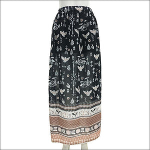 Boho Side Split Beach Bust Skirt