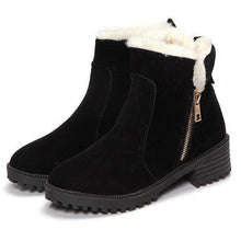 Load image into Gallery viewer, Warm Scrub Short Boots Side Zipper Mid Heel Ankle Shoes

