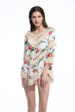 Load image into Gallery viewer, Print Lace Pullover Beach Swimwear Tops Bikini Cover Up
