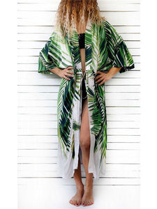 Print Chiffon New Beach Long Bikini Cover Up