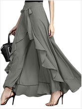 Load image into Gallery viewer, Solid Color Irregular High Waist Maxi Skirt
