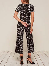 Load image into Gallery viewer, Floral V Neck Short Sleeve Summer Jumpsuit
