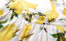 Load image into Gallery viewer, Sexy Lemon Print Spaghetti Strap High Waist Rompers
