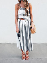 Load image into Gallery viewer, Stripe Bohemia Tops And Pants Suits
