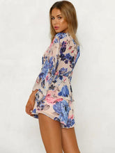Load image into Gallery viewer, 2018 Summer Print Chiffon Long Sleeve Short Rompers
