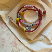 Load image into Gallery viewer, Tibetan Element New Style Woven Rope Bracelet Double Layer Retro Personalized Wooden Beads Design Feeling Pendant Bracelet National Style
