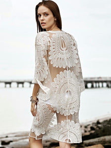 White Hollow Lace Cover-Ups