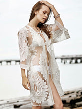 Load image into Gallery viewer, White Hollow Lace Cover-Ups
