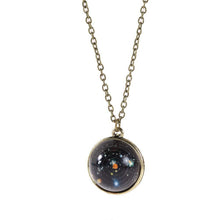 Load image into Gallery viewer, Universe Solar System Pendent Double-Sided Glass Ball Necklace
