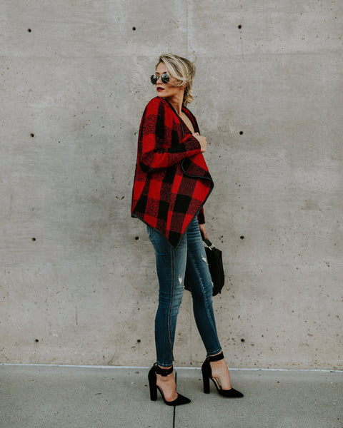 Fashion Plaid Long Sleeve Autumn Tops