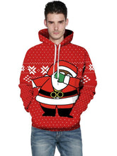 Load image into Gallery viewer, Santa Claus pattern street fashion digital printing couple loose sweater
