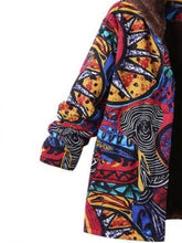 Load image into Gallery viewer, Casual Abstract Pattern Printed Long Sleeve Hoodie Coat
