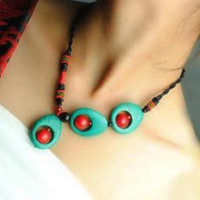 Load image into Gallery viewer, Vintage Handmade Turquoise Clavicle Necklaces Accessories
