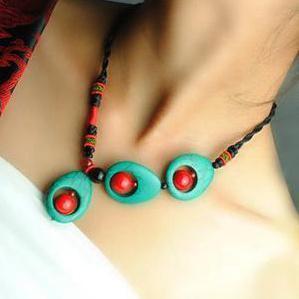 Vintage Handmade Turquoise Clavicle Necklaces Accessories