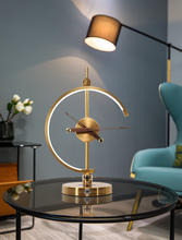 Load image into Gallery viewer, Creative clock lamp modern simple bedroom bedside light luxury decoration mobile phone intelligent wireless charging and storage lamp
