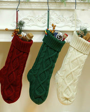 Load image into Gallery viewer, 46CM Knitting Wool Home Wall Decoration Candy Bag Socks Set Diamond Gift Bag Socks Hanging Christmas Socks Set
