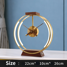 Load image into Gallery viewer, Creative clock lamp modern simple bedroom bedside light luxury decoration mobile phone intelligent wireless charging and storage lamp
