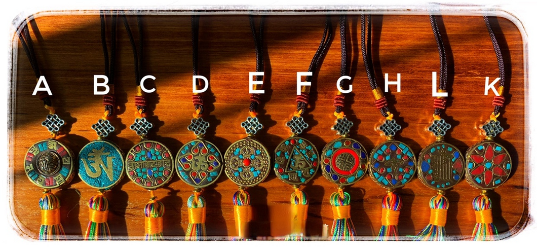 Tibetan gift weaving Jokhang Temple blessing circulation six character mantra Vajra pestle car pendant jewelry
