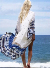 Load image into Gallery viewer, Print Long Sleeve Beach Bikini Cover Up
