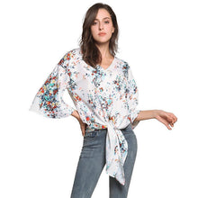 Load image into Gallery viewer, Digital Printed Floral Large Size Strap Fashion Chiffon Top
