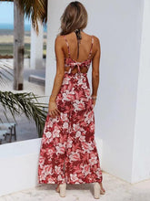 Load image into Gallery viewer, Flower Sleeveless Backless Wide Leg Pants Jumpsuit
