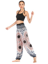 Load image into Gallery viewer, Fashion Thai Casual Yoga Pants Knickers Yoga Suit Women Cotton 52 Loose Floral Pants
