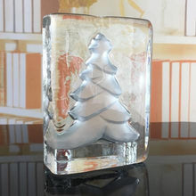 Load image into Gallery viewer, Pinetree glass candle holder Xmas   Christmas
