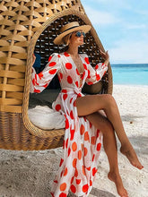 Load image into Gallery viewer, New Wave Point Chiffon Beach Holiday Dress
