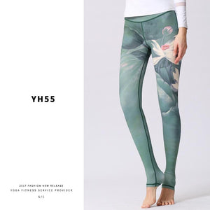 Stylish Yoga Clothes Printed Yoga Pants Women's Tight High Waist Hip Lifting and Foot Stepping Pants Sports Fitness Pants