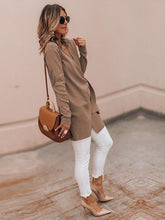 Load image into Gallery viewer, Casual Solid Color V-Neck Long Sleeves Outwear
