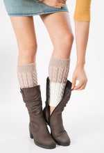 Load image into Gallery viewer, Boot cuff thick short-sleeved thick thick bamboo knit wool yarn socks - 5
