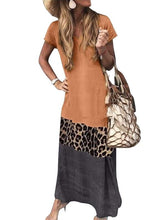 Load image into Gallery viewer, Women Vintage Leopard Fashion Casual Long Dress

