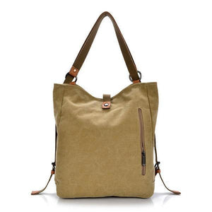 Women Canvas Casual Multifunctional Microfiber Leather Large Capacity Handbag Shoulder Bags Backpack