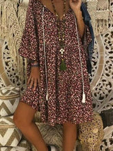 Load image into Gallery viewer, Boho Style Printed Loose Fitting Dress
