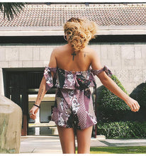 Load image into Gallery viewer, Print Bohemia Strapless Romper
