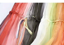 Load image into Gallery viewer, Spring And Summer Boho Style Color Strips Pleated  Striped Skirt
