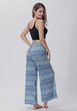 Load image into Gallery viewer, Summer Trousers with Split Legs and Horn Printed Trousers Yoga Pants Casual Loose Leisure Pants
