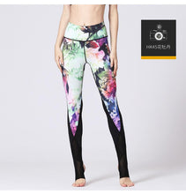 Load image into Gallery viewer, Printing Quick-drying Yoga Pants Sports Leggings Digital Printing Feet Length Yoga Pants
