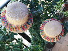 Load image into Gallery viewer, Summer Hand-Woven Bohemian Straw Parent-Child Sun Hat
